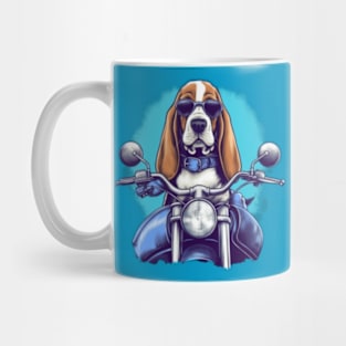 Cute dog cartoon biker driving gift ideas Mug